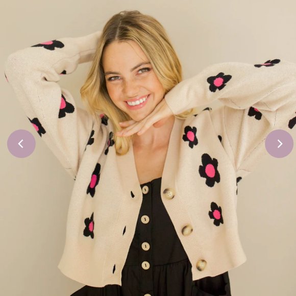 Daisy Cropped Cardigan - Picture 1 of 5